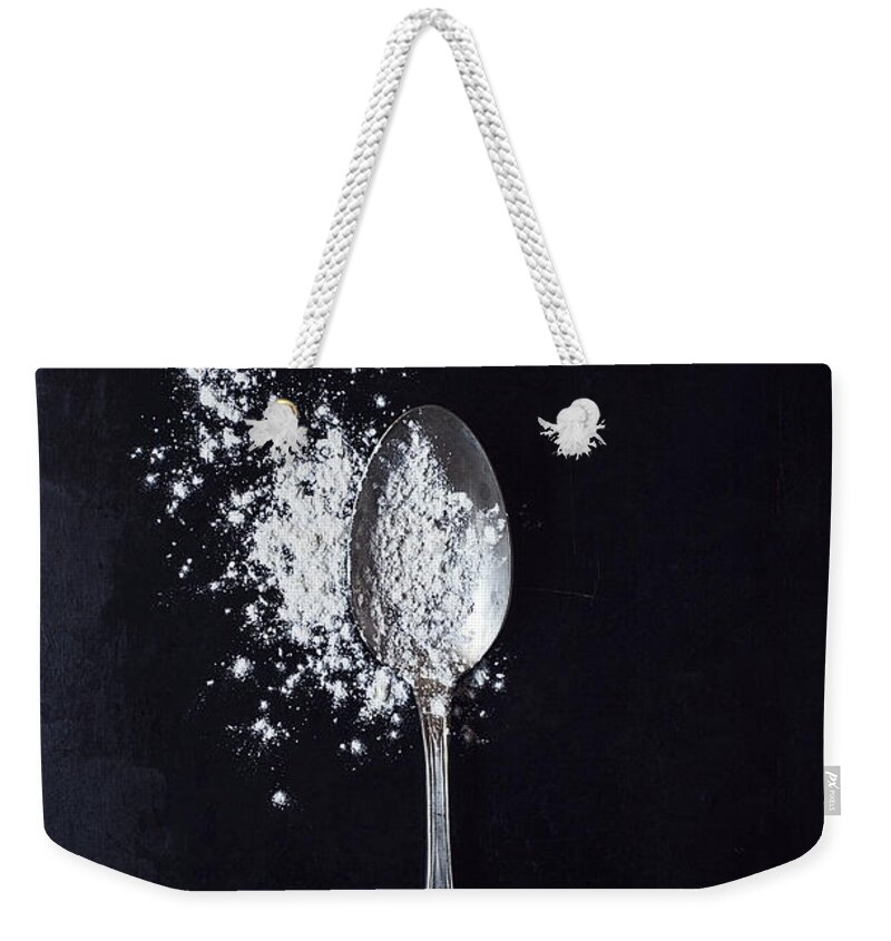 San Francisco Weekender Tote Bag featuring the photograph Vintage Spoon And Flour by One Girl In The Kitchen
