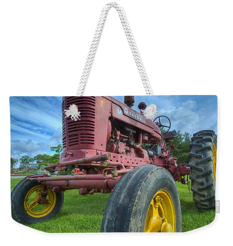 Tractor Weekender Tote Bag featuring the photograph Vintage Tractor by Jean-Pierre Ducondi