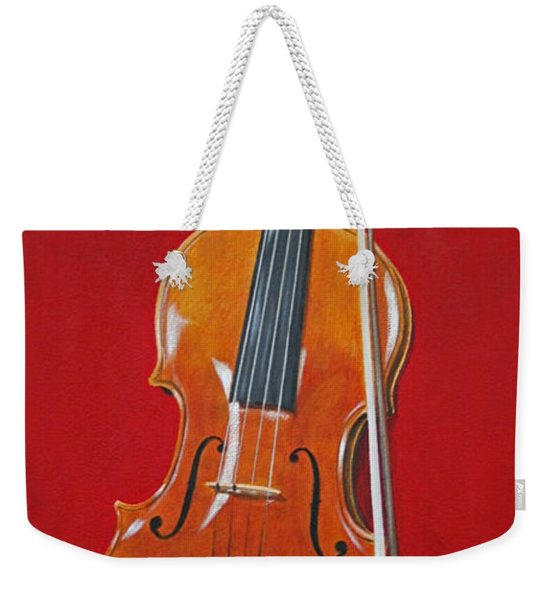 Viola Weekender Tote Bag featuring the painting Viola by Jimmie Bartlett