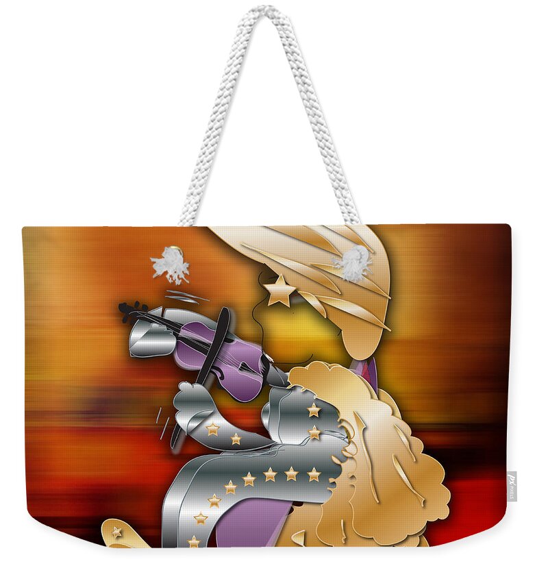 Violin Player Weekender Tote Bag featuring the digital art Violin Player by Marvin Blaine