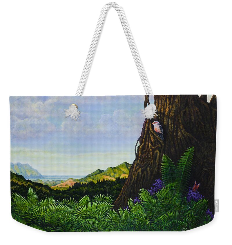 Paradise Hawaii Weekender Tote Bag featuring the painting Visions of Paradise V by Michael Frank