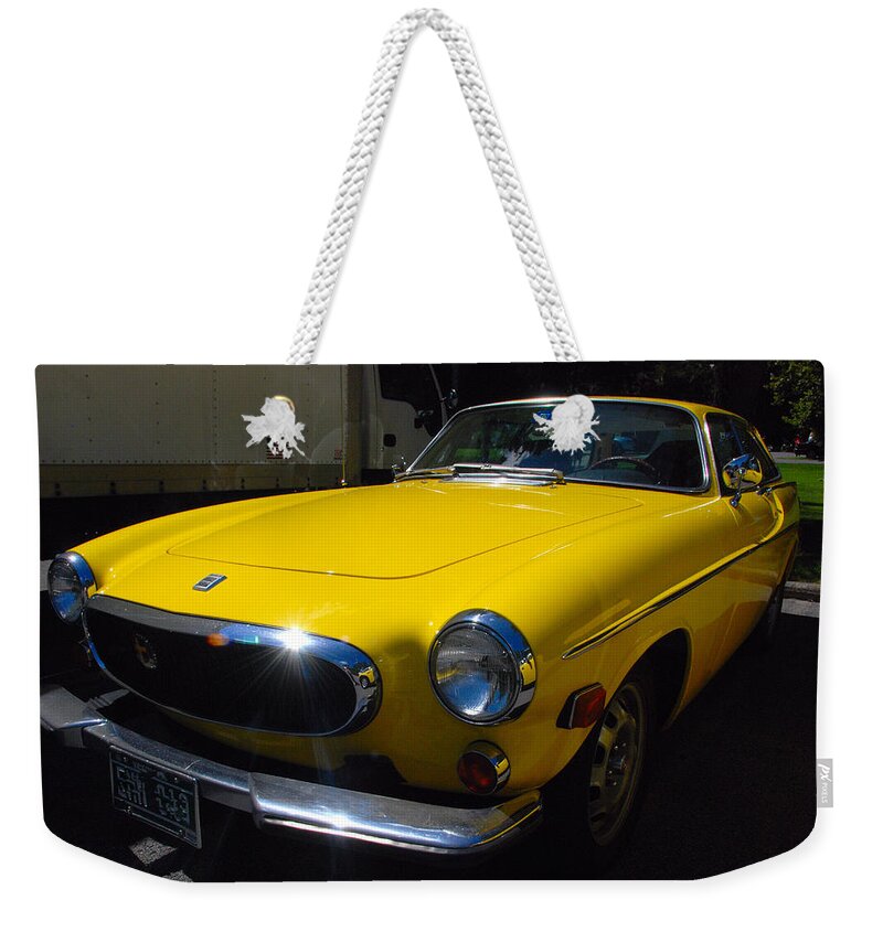 Auotmobiles Weekender Tote Bag featuring the photograph Volvo P1800ES by John Schneider