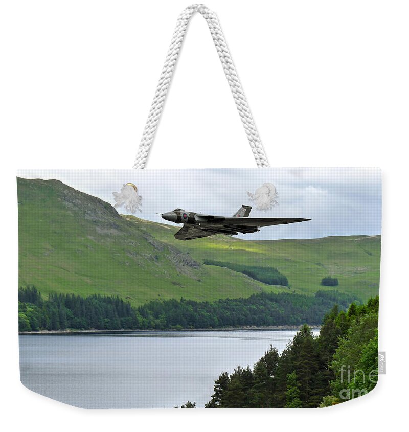 Avro Vulcan Bomber Weekender Tote Bag featuring the digital art Vulcan Pass by Airpower Art