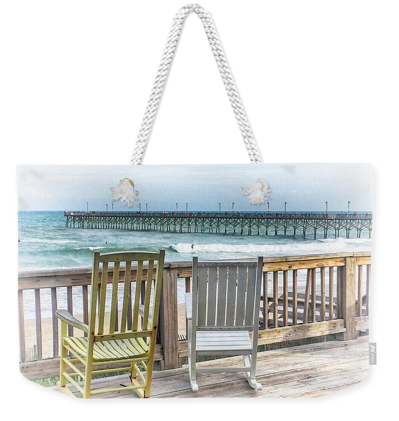 Daddy Mac's Beach Grille Weekender Tote Bag featuring the photograph Waiting for You by Ben Shields