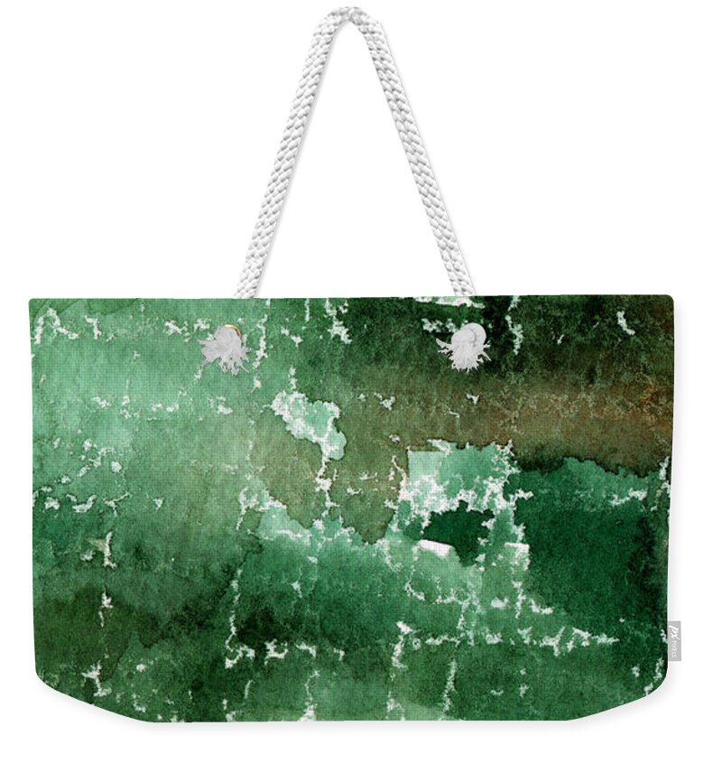 Abstract Painting Weekender Tote Bag featuring the painting Walk In The Park by Linda Woods