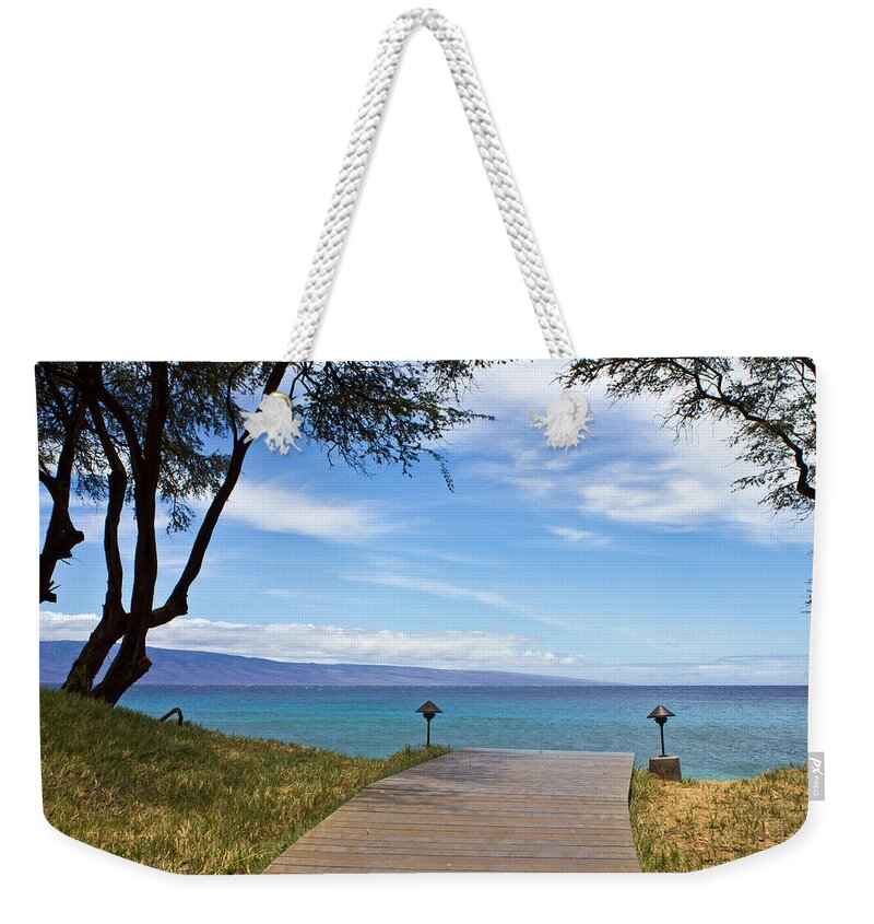 Tropical Weekender Tote Bag featuring the photograph Walking In to Bliss by Christie Kowalski