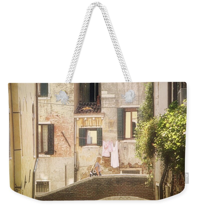 Photography Weekender Tote Bag featuring the photograph Walking in Venice by Nicola Nobile