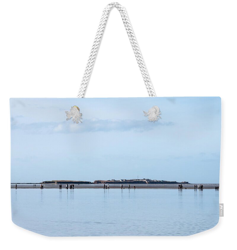 Seascape Weekender Tote Bag featuring the photograph Walking on Water by Spikey Mouse Photography