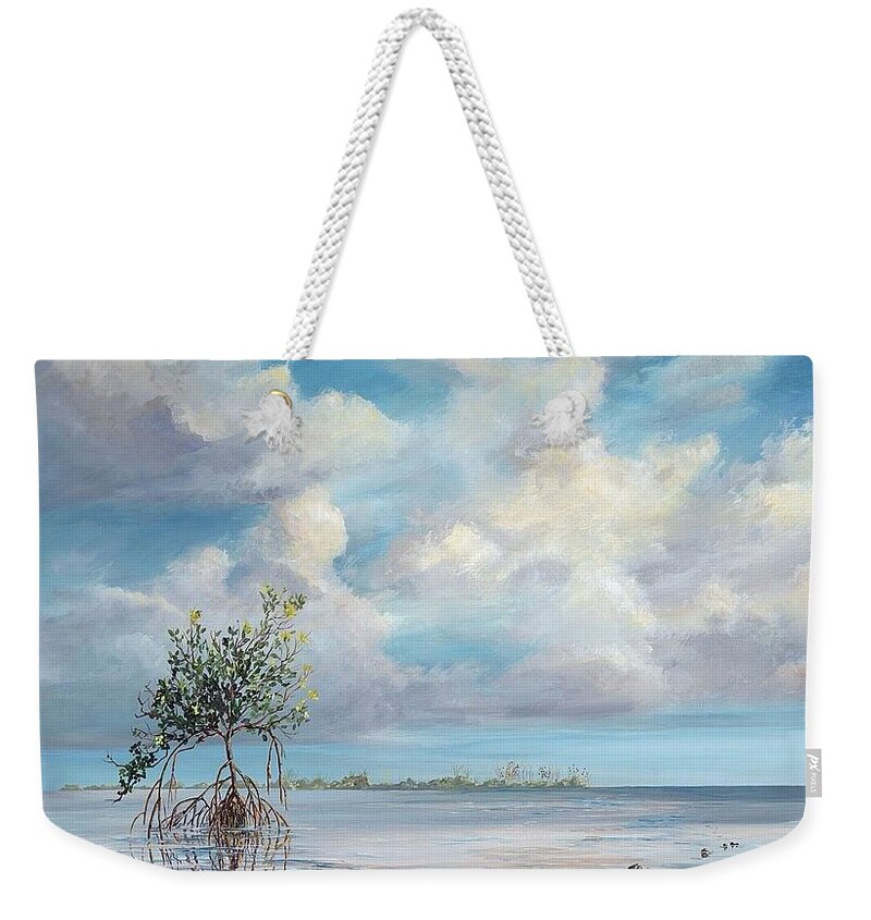 Florida Weekender Tote Bag featuring the painting Walking Tree by AnnaJo Vahle