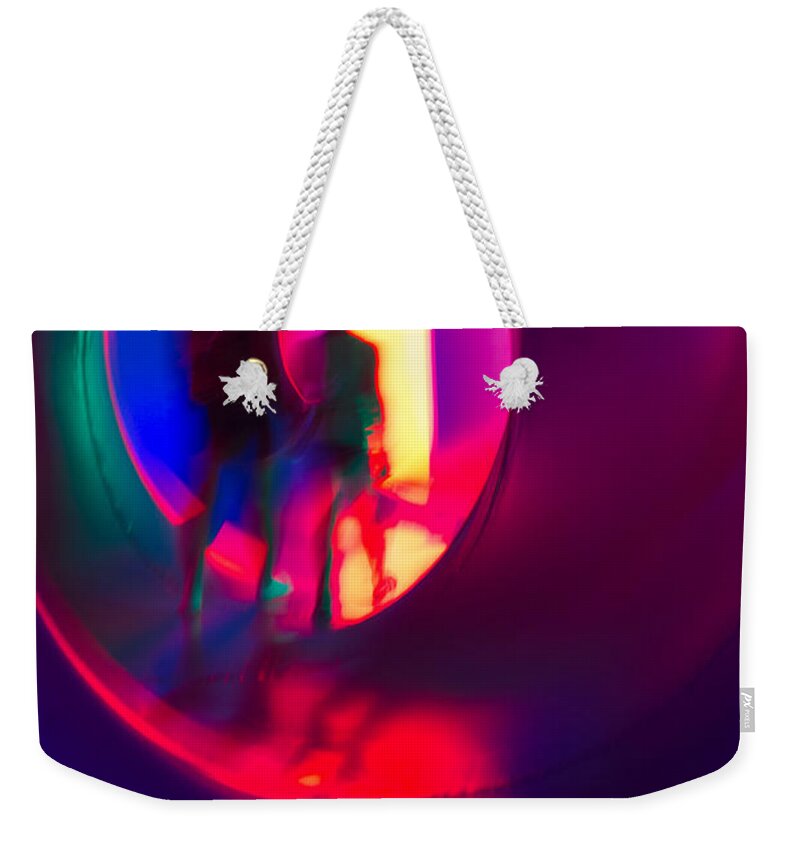 Abstract Weekender Tote Bag featuring the photograph Walking With Light 7 by Christie Kowalski