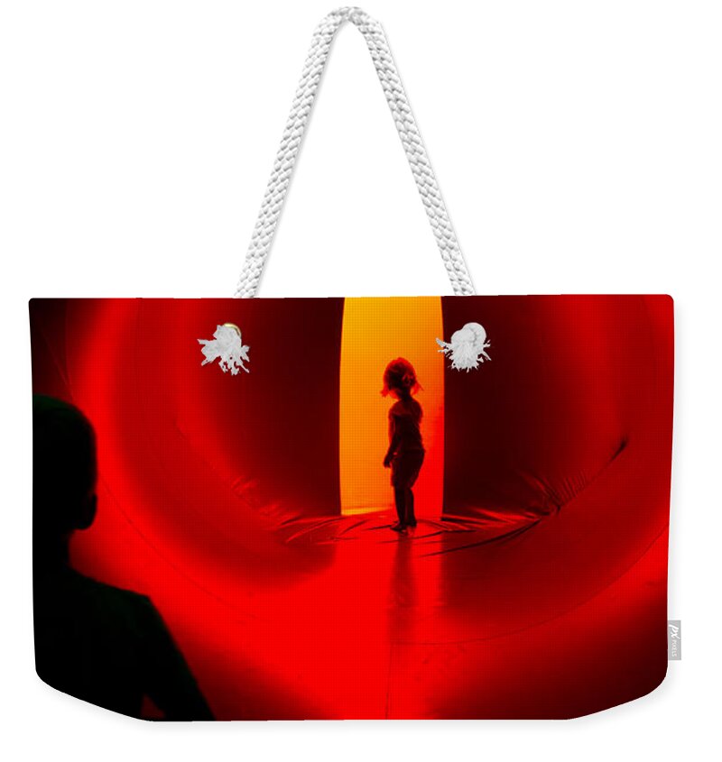 Abstract Weekender Tote Bag featuring the photograph Walking With Light 9 by Christie Kowalski