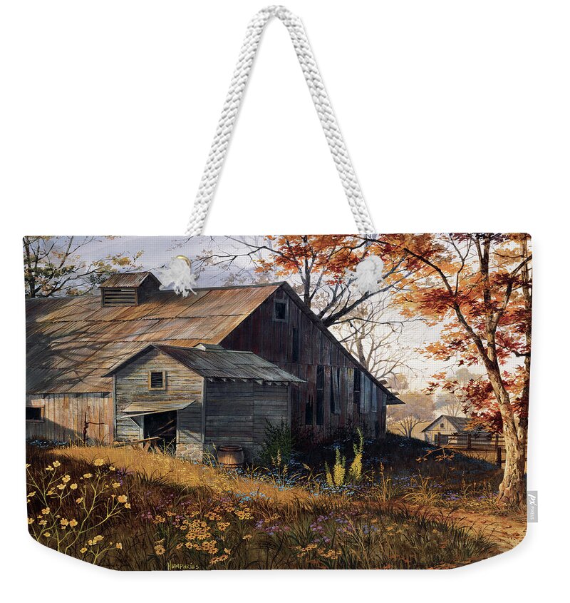 #faatoppicks Weekender Tote Bag featuring the painting Warm Memories by Michael Humphries