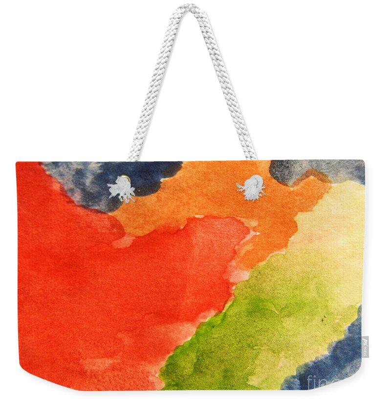 Yellow Weekender Tote Bag featuring the photograph Wash Away by Andrea Anderegg