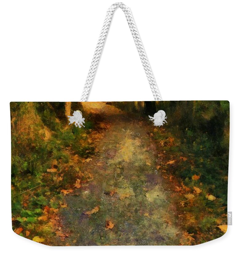 Autumn Weekender Tote Bag featuring the painting Washed in Gold by RC DeWinter