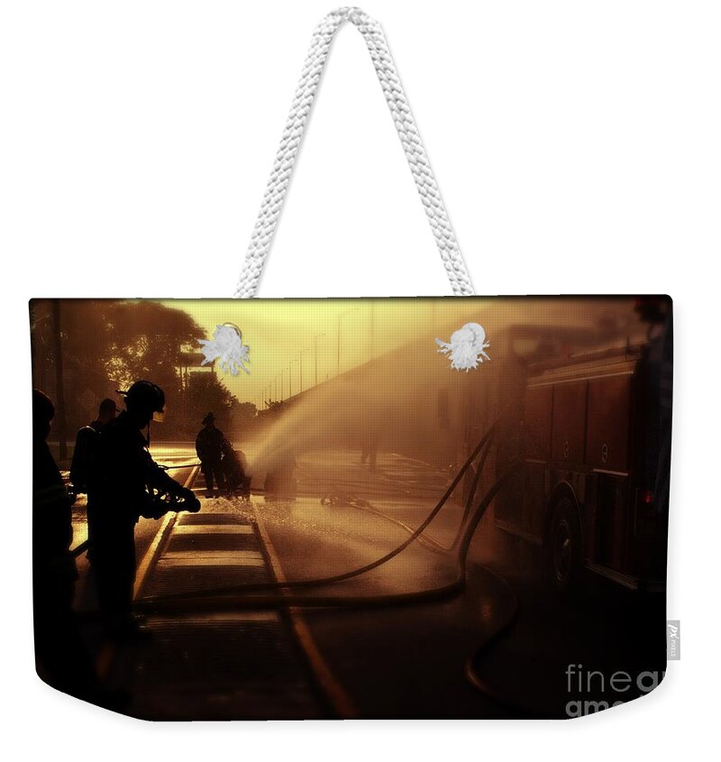Water Weekender Tote Bag featuring the photograph Water Blanket by Frank J Casella