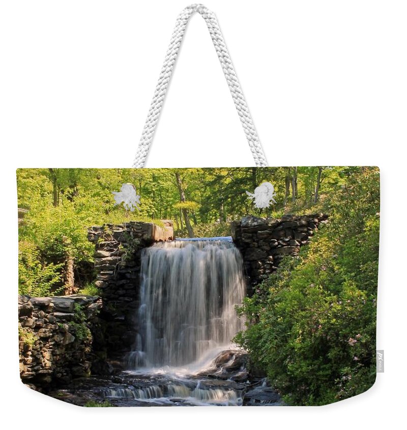 Moore State Park Weekender Tote Bag featuring the photograph Water Fall Moore State Park 2 by Michael Saunders