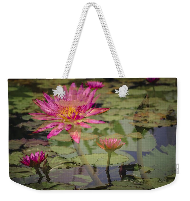Beautiful Weekender Tote Bag featuring the photograph Water Garden Dream by Penny Lisowski