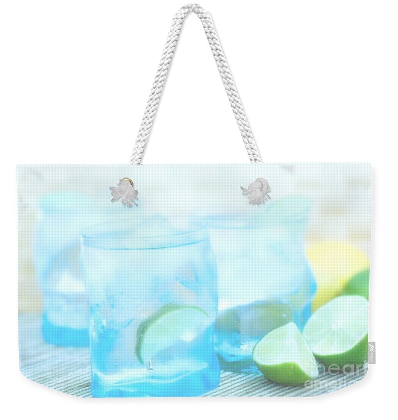 Water Weekender Tote Bag featuring the photograph Water in Blue by Iris Richardson