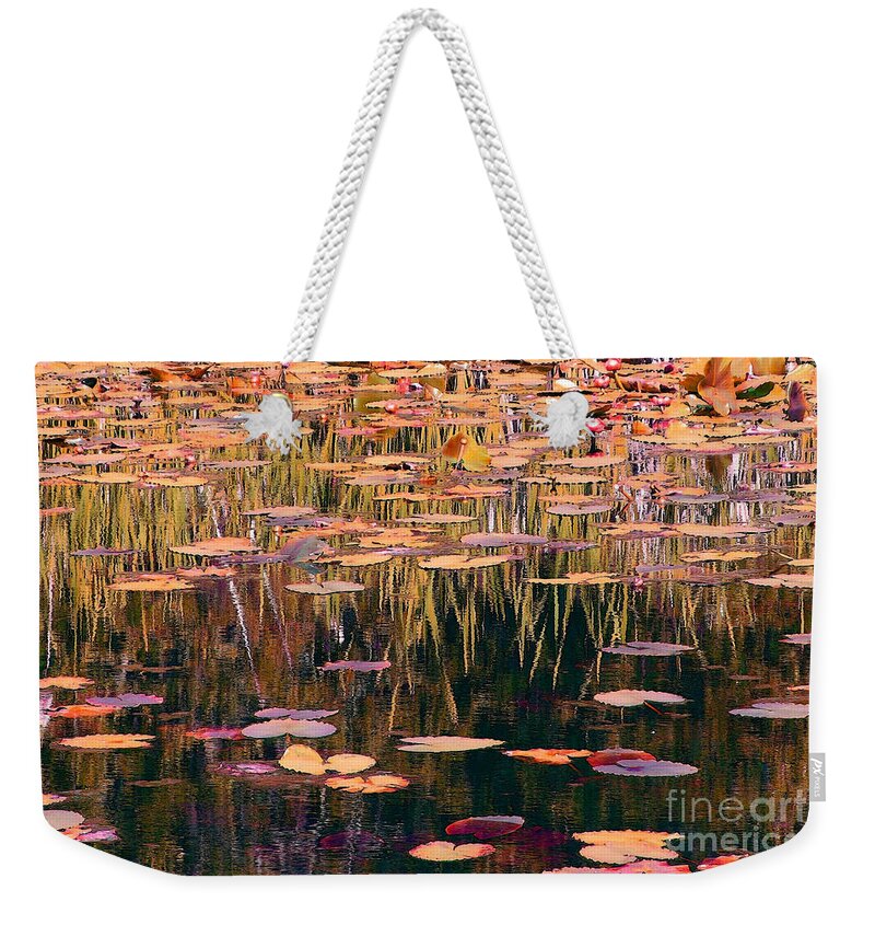 Impressionist Weekender Tote Bag featuring the photograph Water Lilies Revisited by Chris Anderson