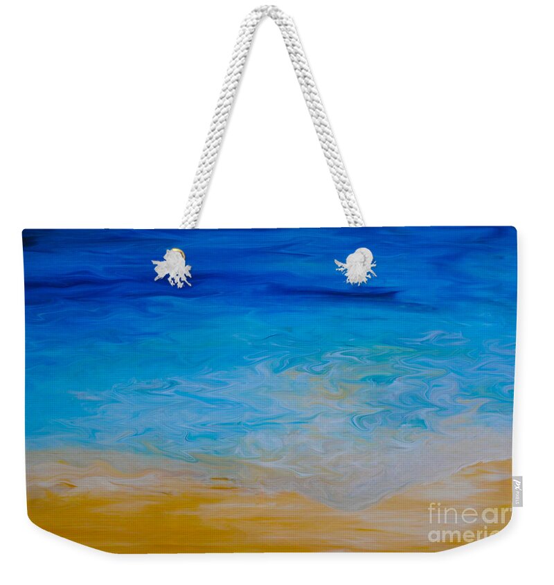 Water Weekender Tote Bag featuring the painting Water Vision by Shelley Myers