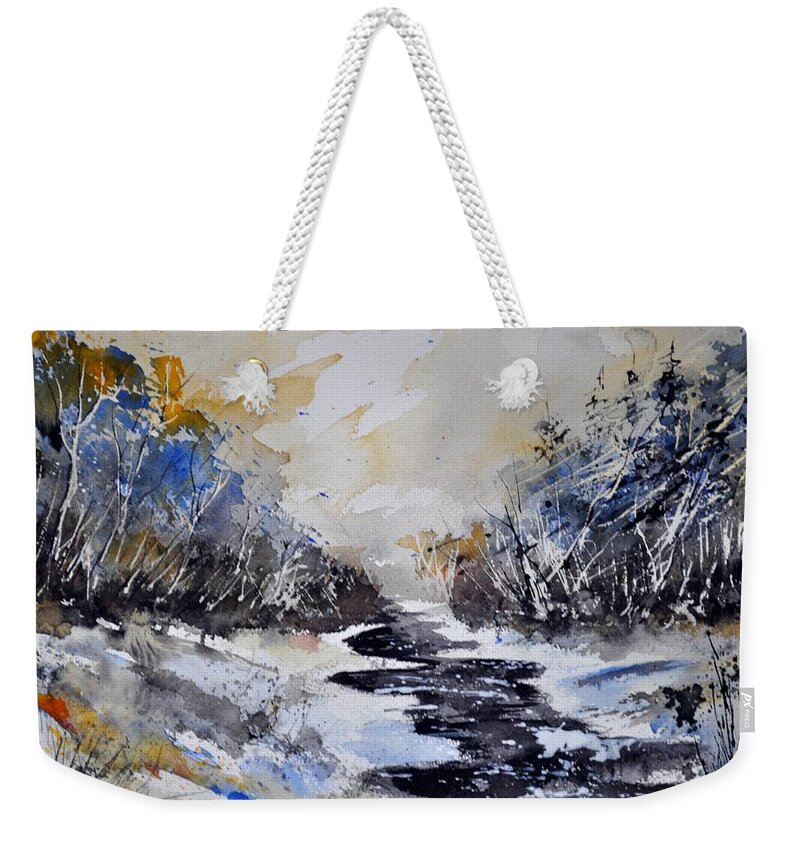 Landscpa Weekender Tote Bag featuring the painting Watercolor 312142 by Pol Ledent