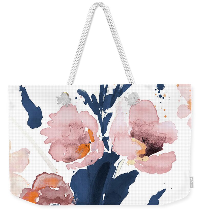 Watercolor Weekender Tote Bag featuring the painting Watercolor Pink Poppies I by Lanie Loreth