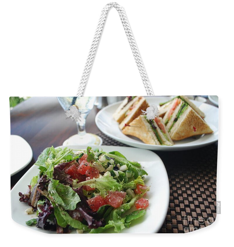 Fruit Weekender Tote Bag featuring the photograph Watermelon Salad by Heather Kirk