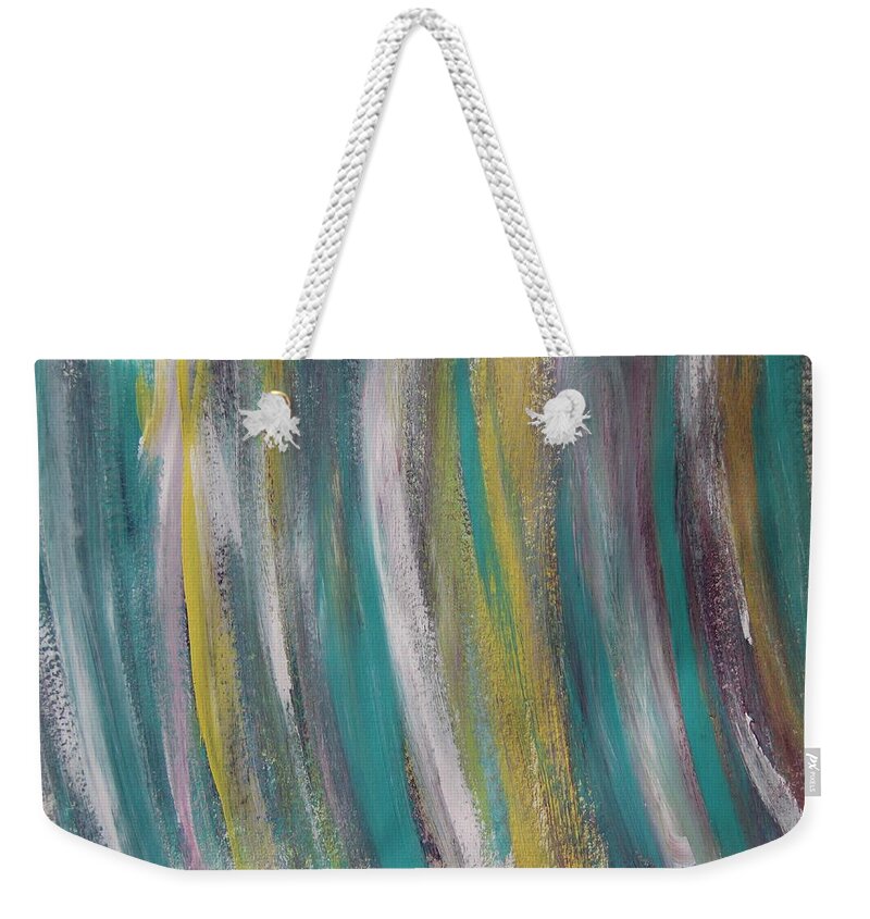 90s Weekender Tote Bag featuring the painting Watery by Marina McLain
