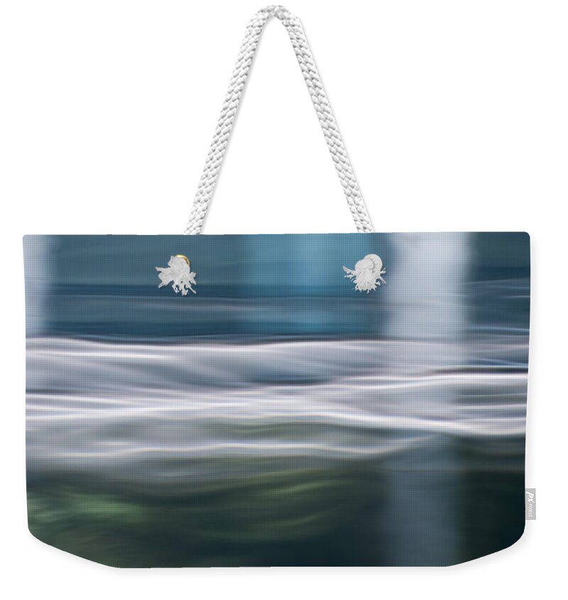 Blue Weekender Tote Bag featuring the photograph Waves in Blue by Stacy Abbott