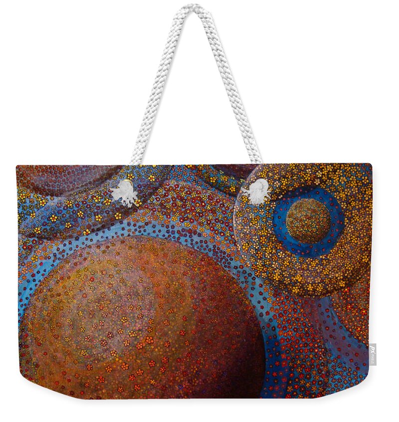 Flowers Weekender Tote Bag featuring the painting Waves by Mindy Huntress