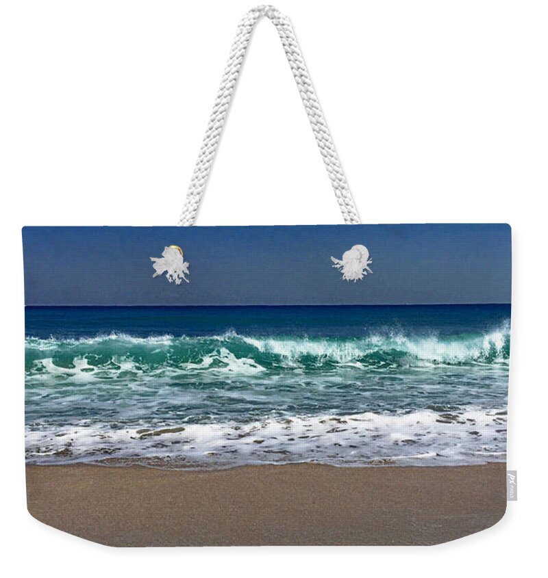 Waves Weekender Tote Bag featuring the photograph Waves of Happiness by Cindy Greenstein