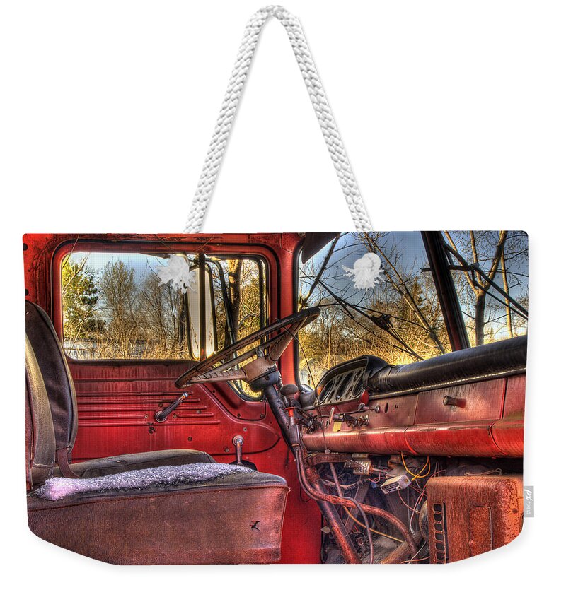 Truck Weekender Tote Bag featuring the photograph Weathered and Worn by Thomas Young