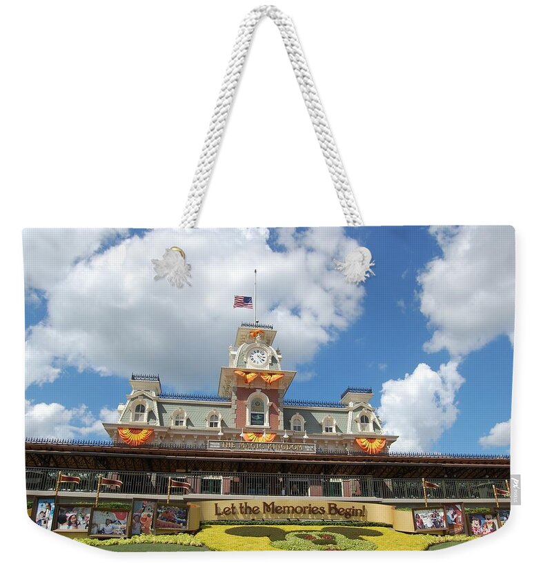 Magic Kingdom Weekender Tote Bag featuring the photograph Welcome by Rachel Kaufmann