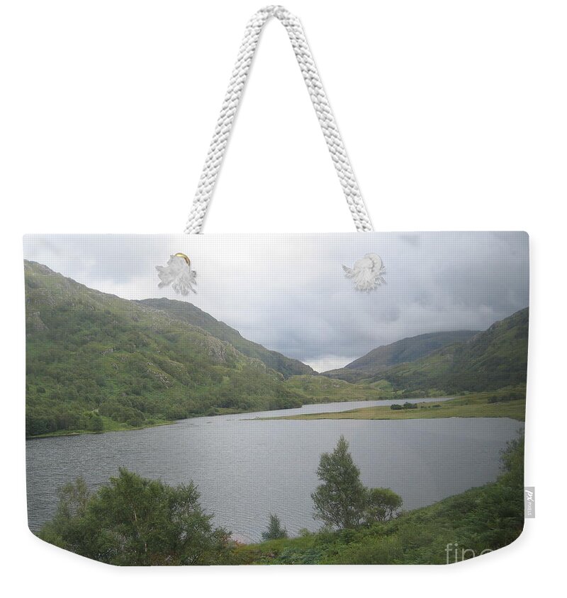 Scottish Highlands Weekender Tote Bag featuring the photograph Welcome To The Highlands by Denise Railey