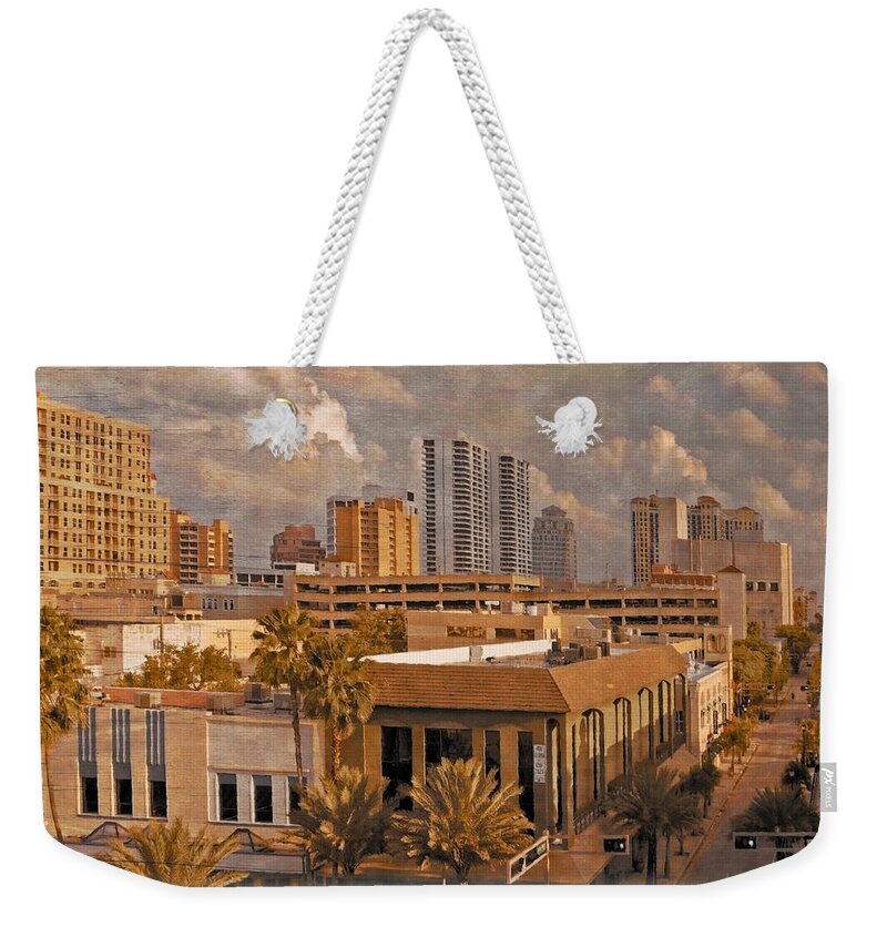 Clouds Weekender Tote Bag featuring the photograph West Palm Beach Florida by Debra and Dave Vanderlaan