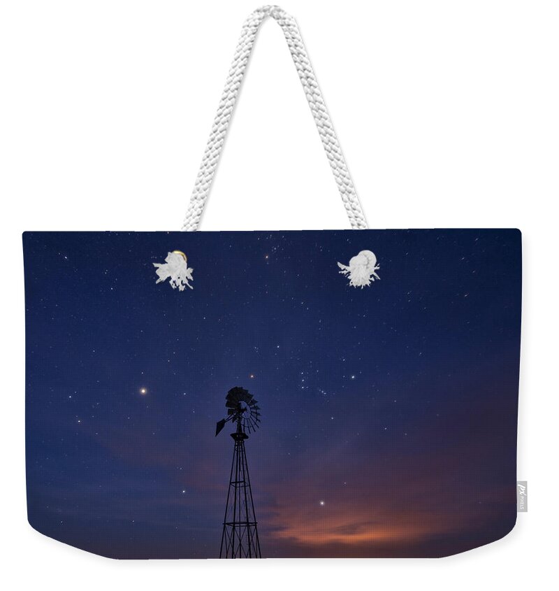 American Landmarks Weekender Tote Bag featuring the photograph West Texas Sky by Melany Sarafis