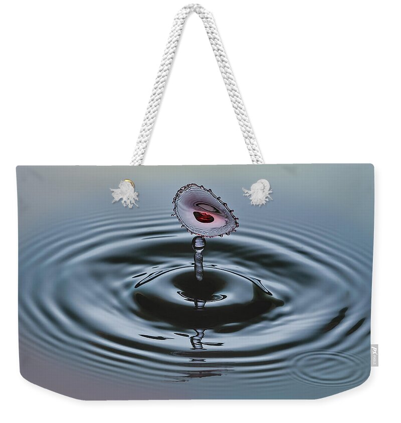 Water Weekender Tote Bag featuring the photograph Wet Lips by Susan Candelario