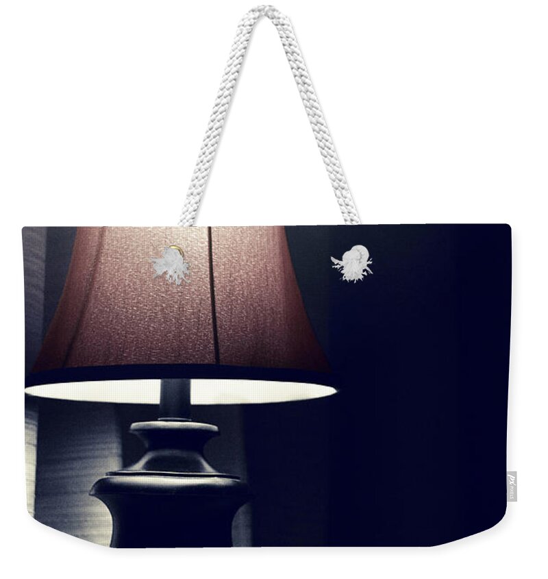 Lamp Weekender Tote Bag featuring the photograph What's That Noise? by Trish Mistric