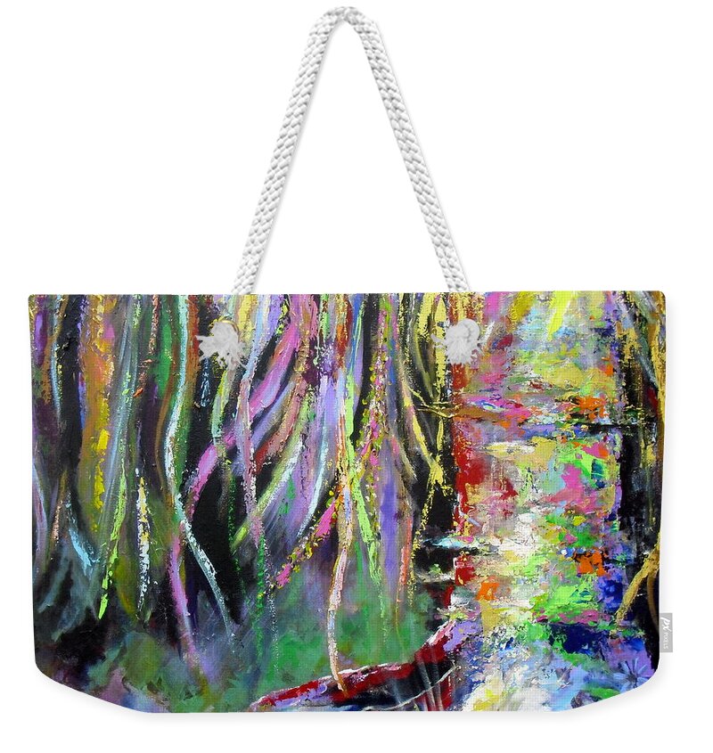 Tree Weekender Tote Bag featuring the painting When Trees Dream by Jodie Marie Anne Richardson Traugott     aka jm-ART