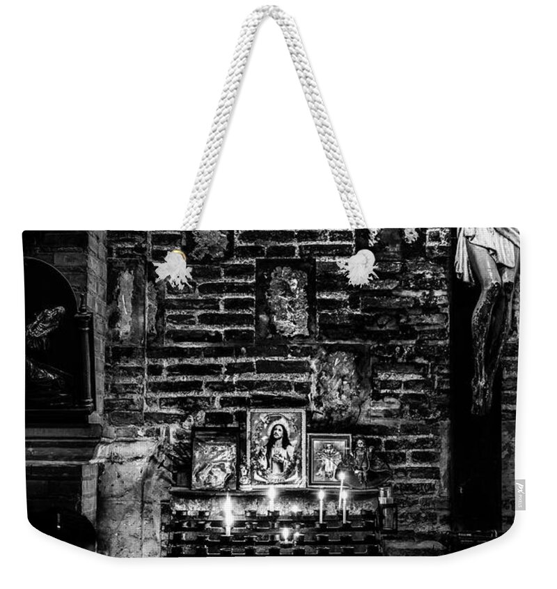 Church Weekender Tote Bag featuring the photograph # Where Are You by Michael Arend