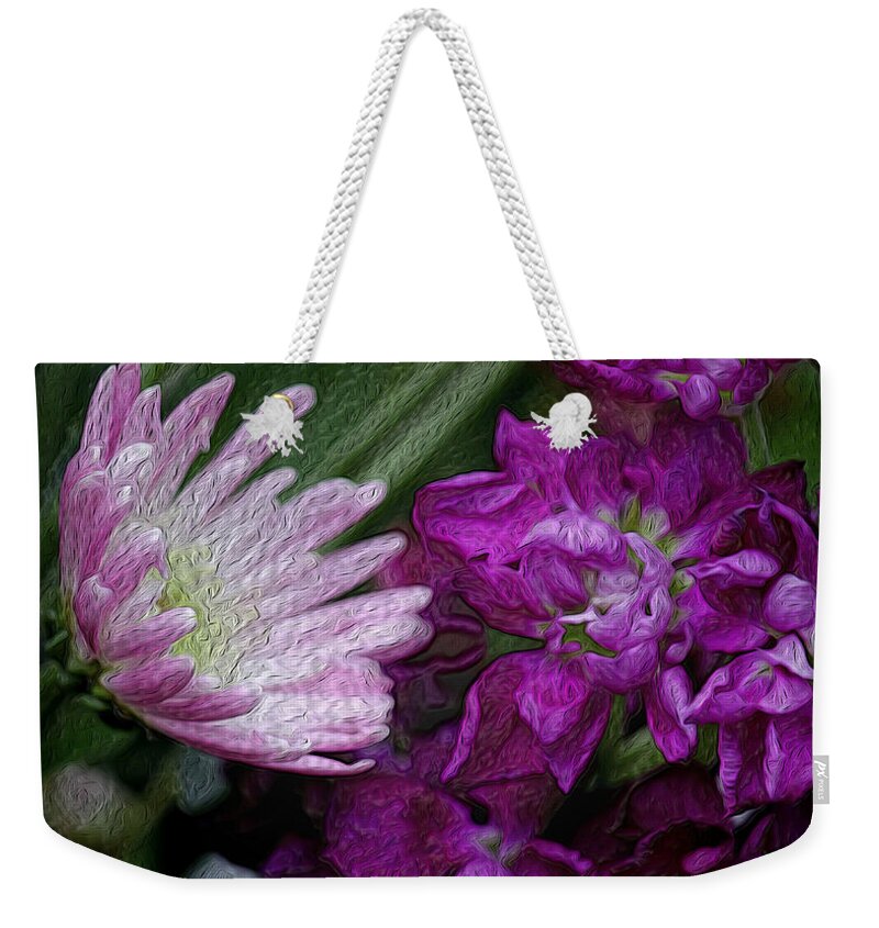 Flower Weekender Tote Bag featuring the photograph Whimsical Passion by Jeanette C Landstrom