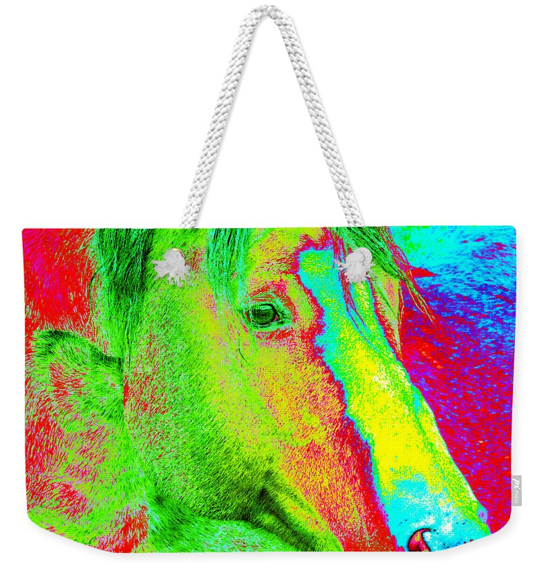 Retro Weekender Tote Bag featuring the photograph Up Close and Electrified by Amanda Smith