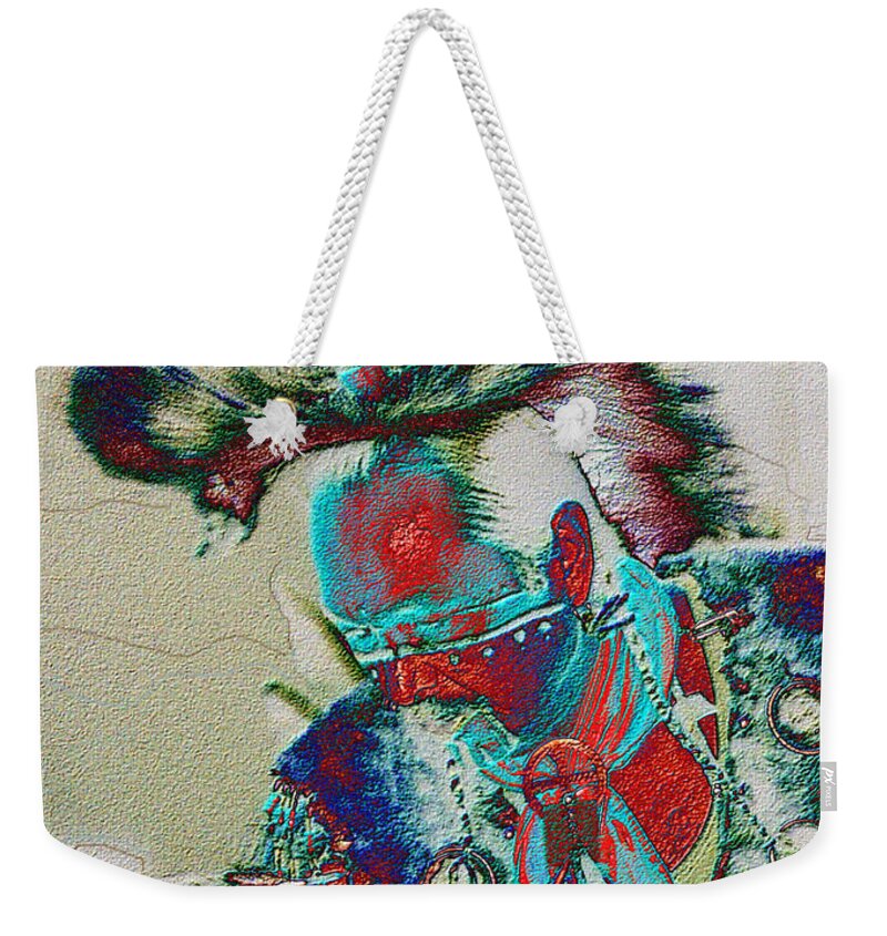 Powwow Dancer Weekender Tote Bag featuring the digital art Whistle Blower by Kae Cheatham
