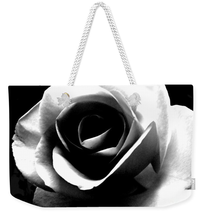 White Rose Weekender Tote Bag featuring the photograph White Rose by Nina Ficur Feenan