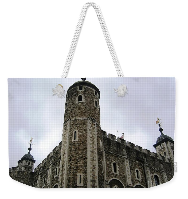 The White Tower Weekender Tote Bag featuring the photograph White Tower by Denise Railey