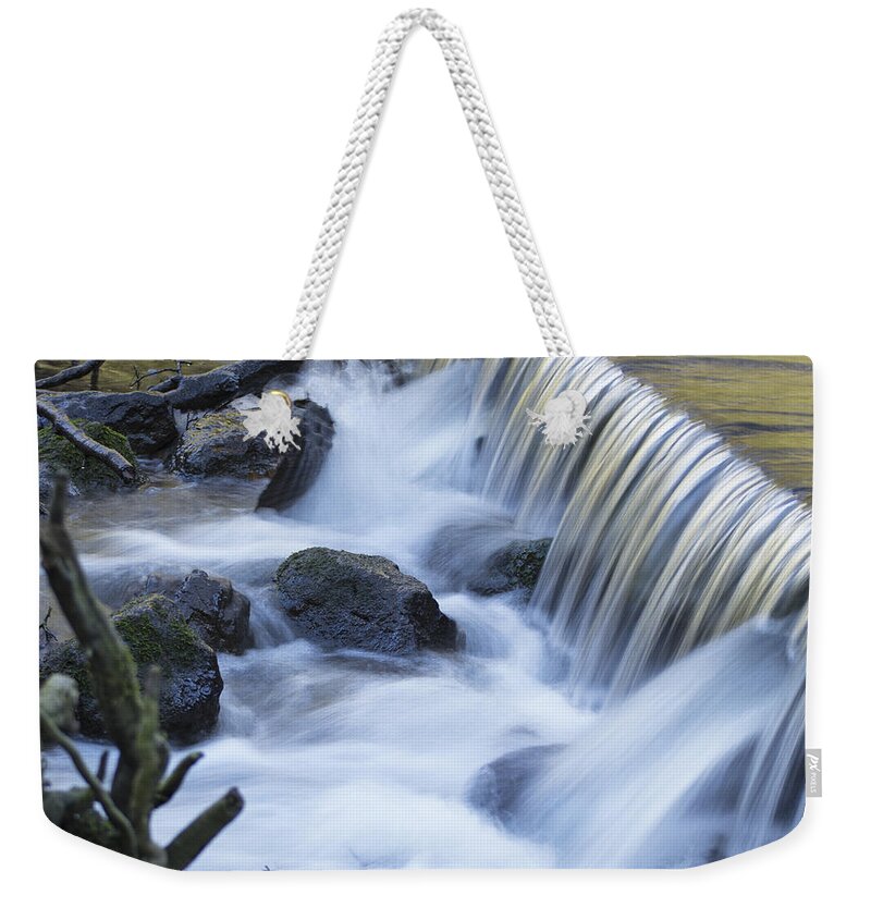River Clwyd Weekender Tote Bag featuring the photograph White Water by Spikey Mouse Photography