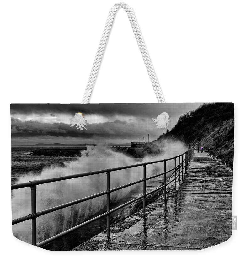 Whitehead Weekender Tote Bag featuring the photograph Whitehead Splash by Nigel R Bell