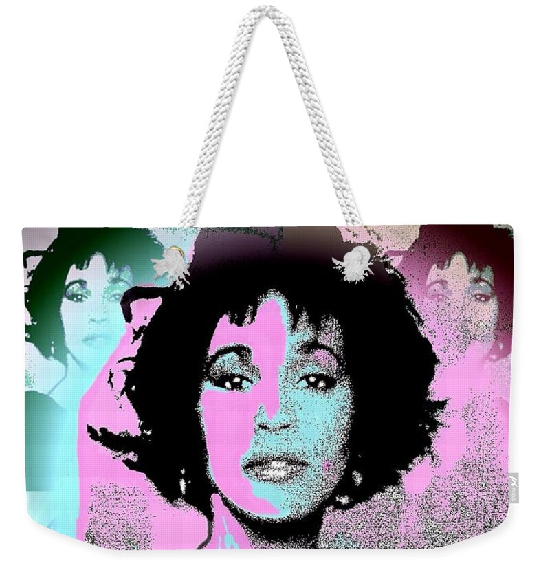 Whitney Houston Sing For Me Again Weekender Tote Bag by Saundra