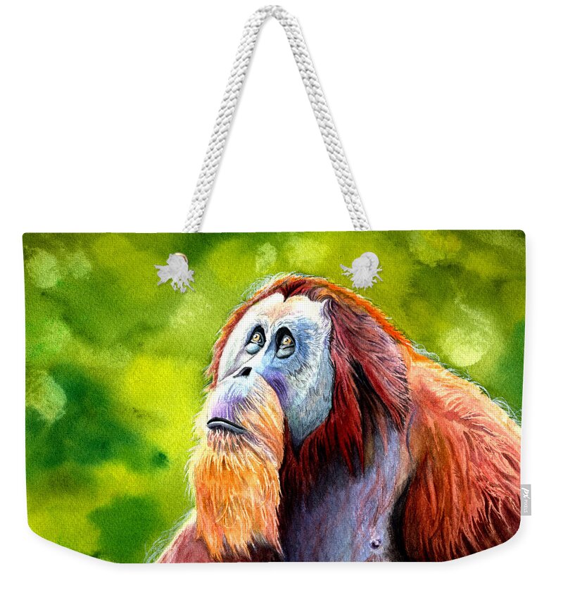 Portrait Weekender Tote Bag featuring the painting Why Me? by Norman Klein