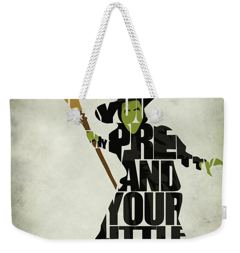 Wicked Witch Of The West Weekender Tote Bag featuring the digital art Wicked Witch of the West by Inspirowl Design